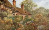 STRATFORD UPON AVON - Anne Hathaway's Cottage Garden ( Quatermain Pinxit ) - Stratford Upon Avon