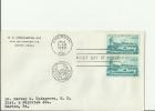 USA 1959 - FDC ARTIC EXPLORATION 1909-1959 ADDRESSED  W 2 STAMPS OF 4  CENTS POSTMARKED  CRESSON -PA. APR 6, RE 137 - 1951-1960