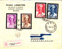 Belle Lettre Recom. Belgique, 1935, Reine Astrid, Bruxelles-Yuogoslavie/110 .5 - Brieven En Documenten