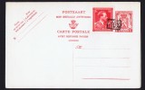 Carte Postale Avec Réponse Payée 1 Fr Ajout  D'un Timbre 1 Fr Et Surcharge Locale -10% - Tarjetas 1934-1951