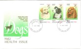 1982 FDC  New Zealand Health Issue Dogs Set Of 3 Stamps 4th Aug 1982 Unaddressed Official FDC - FDC