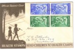 1949 FDC  New Zealand Health Issue 4 Stamps 3rd  October 1949 Neatly Addressed Official FDC - FDC