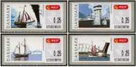 2007 DENMARK ATM FRANKING LABEL BRIDGES Of Denmark 4V - Automaatzegels [ATM]