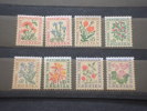 FRANCIA-SEGNATASSE 1964/71 FIORI 8 V. - NUOVI(++) TEMATICHE - 1960-.... Neufs