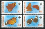 1987 Seychelles Farfalle Butterflies Schmetterlinge Papillons Set MNH** B573 - Seychellen (1976-...)