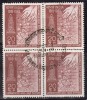 India Used First Day Postmark,  Block Of 4, 1969, Jallianwala Bagh, Flower, Bullet Marks, Memorial, - Blocks & Kleinbögen