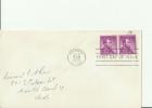 USA 1958 - FDC ABRAHAM LINCOLN 4 CENTS ATAMPADDR.W 2  STAMPS OF 4  CENTS POSTMARKED MANDAN .N.DAKJUL 31,RE 160 - 1951-1960