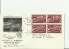 USA 1958 - FDC COMPLIMENTS TO BRUSSEL INTL EXHIBITION  W 4 STAMPS OF 3 CENTS  POSTM.DETROIT-MICH  APR 17,RE 165 - 1951-1960