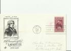 USA 1957 - FDC 200TH ANNIVERSARY LAFAYETTE 1757/1957 ADDR W 1 STAMP OF 3 CENTS  POSTM.EASTON - PA  SEP 6,RE 166 - 1951-1960