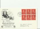 USA 1955 - FDC 1/2 CENT REGULAR POSTAGE SERIE FOR 1954-56 ADDR W 6 STAMPS OF 1/2 CENT  POST.WASHINGTON DC OCT 20,RE 175 - 1951-1960