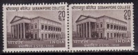 India MH Pair No Gum 1969, Serampore College, Building. - Nuovi