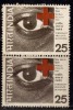 India MH Pair 1976, World Health Day, Prevention Of Blindness, Eye Organ, Red Cross., Disabled, Handicap., Disease., - Ongebruikt
