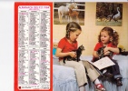 Almanach Des PTT 1984  "Petites Filles Et Chatons / Petite Fille Et Chiot" Poupée, OBERTHUR - Big : 1981-90