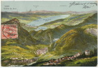 Vallorbe  Carte Geo Lac De Joux Le Pont, Usines Du Day, Ballaigues, Brenet, Brassus Cachet - Ballaigues