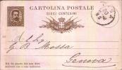 PISA / GENOVA - Anno 1882 - Entiers Postaux