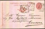 ROMA / GENOVA - Anno 1896 - Entero Postal