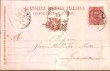 SESTRI LEVANTE / GENOVA . Anno 1894 - Interi Postali