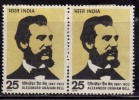 India MH Pair 1976, Alexander Graham Bell, Telephone, Telecom, Famous People, - Unused Stamps