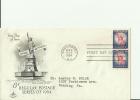 USA 1954 - FDC 8 CENTS REGULAR POSTAGE SERIES "LIBERTY" ADDR. W 2 STAMPS OF 8 CENT POSTM. WASHINGTON DC  APR 9, RE 177 - 1951-1960