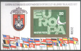 HUNGARY - MAGYARORSAG - EUROPA  KSZE  In  BELGRAD - FLAGS -  Bl IMPERF. - 1977 - Ungebraucht