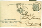 CHESI, FAENZA, CARTOLINA COMMERCIALE VIAGGIATA  1920, PER BAGNACVALLO, TIMBRO POSTE FAENZA FRAZIONARIO BAGNACAVALLO  TON - Faenza