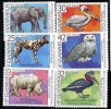 BULGARIA 1988 BIRDS & ANIMALS = ELEPHANT RHINO DOG HORNBILL PELICAN POLAR OWL NH - Elefanten