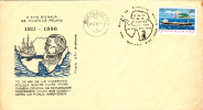 ROALD AMUNDSEN, POLAR EXPLORER, 1986, SPECIAL CARD, OBLITERATION CONCORDANTE, ROMANIA - Erforscher