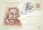 ALBERT EINSTEIN, 2005, COVER STATIONERY, ENTIER POSTAL, OBLITERATION CONCORDANTE, ROMANIA - Albert Einstein
