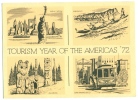 USA. Air Mail 9 Cents. Tourism Year 1972. 4 Views. Illustr. Card. First Day. Tramway. Streetcar. - 1961-80