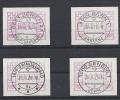 Typ 2 ET Vollstempel KW 200 Zürich, Bern, Grindelwald Und Genf - Automatic Stamps