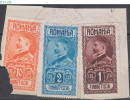 ROMANIA, 1928, FERDINAND I, Revenue Stamp, MINISTRY OF FINANCE, RRSC. 128, 129 - Fiscale Zegels
