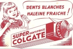 BUVARD "COLGATE" Dents Blanches, Haleine Fraiche ! - Parfum & Kosmetik