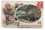 YVELINES  /  AMITIES  DE  SAINT-LEGER-en-YVELINES  ( Train En Gare ) /  Edit.  E. LE DELEY  ( ELD ) - St. Leger En Yvelines