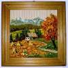 Gobelin Bild - Bunter Herbst Im Eiche Rahmen Handarbeit , Ca. 33,5 X 33,5 Cm - Andere & Zonder Classificatie