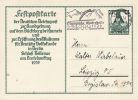 GERMANY  THIRD REICH 1936 POSTCARD MiNr 255 SENT FROM LEIPZIG - Briefkaarten