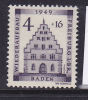 ALLEMAGNE BADE N° 42 4P+16P VIOLET BOURSE DU BLÉ  NEUF SANS CHARNIERE - Bade