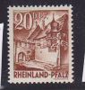 ALLEMAGNE ETAT RHENO PALATIN N° 26 20 DP BRUN MAISON DES VIGNERONS NEUF SANS CHARNIÈRE - Rheinland-Pfalz