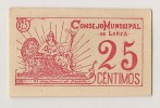 ESPAGNE / GUERRE CIVILE - COMMUNE DE LORCA / MURCIA  -  25 CENTIMES 1937 NEUF - 100 Peseten