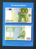 GERMANY  -  Introducing The Euro/Publicity Postcard/100 Euro  Unused As Scans - Monete (rappresentazioni)