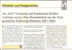 Schleswig-Holstein / Verbotene FREI-Vermerke Zeitraum 1851 - 1864 Auf 3 DIN A4 Seiten - Philately And Postal History