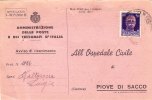 PADOVA  /  PIOVE DI SACCO - Card _Cartolina Avviso Di Ric. R.S.I. 5.6.1944 - Imperiale Cent. 50 Isolato - Marcophilia