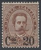 1890-91 REGNO UMBERTO I SOPRASTAMPATO 20 SU 30 CENT MH * - RR10625 - Nuovi