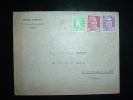 LETTRE CERES DE MAZELIN ET MARIANNE DE GANDON + TARIF 15 F OBL. MECA. 23 V 1949 LYON TERREAUX (69 RHONE) - Posttarife