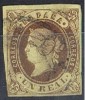 Sello 1 Real Isabel II 1862, Amarillo Oro, Num 61 A º - Gebruikt