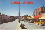 Rawlins WY Wyoming, Downtown Street Scene, Business Auto, C1970s/80s Vintage Postcard - Autres & Non Classés