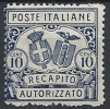 1928 REGNO RECAPITO AUTORIZZATO 10 CENT D.14 MNH ** - RR10660 - Express Mail