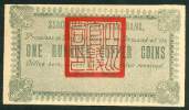 RRR ,CHINA , SZECHUAN PROVINCIAL BANK , 1000 CASH=100 COPPERS 1924 , PS-2808 , XF - China