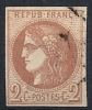 1870-71 FRANCIA USATO CERERE 2 CENT - FR004 - 1870 Bordeaux Printing