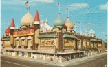 Braille Message Blind Language Writing Pressed Into Postcard, Mitchell SD Corn Palace View, C1960s/70s Vintage Postcard - Andere & Zonder Classificatie