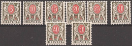 SWITZERLAND..1924/34..Mic Hel #  42-49...MH...Portomarken. ..MiCV - 55 Euro. - Ungebraucht